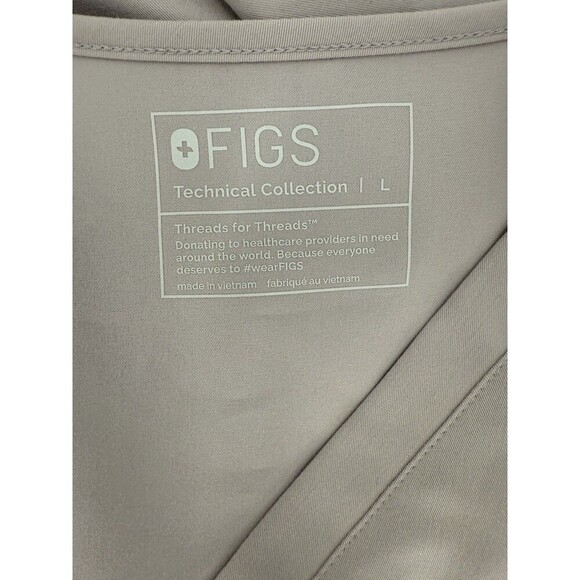 Figs Womens Gray Catarina One Pocket Scrub Top LARGE V Neck Technical Collection - Picture 3 of 9